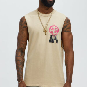 Wild Youth Sleeveless Muscle Tee Casual Men’s Beach T-Shirt