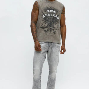 LA Royalty Sleeveless Muscle Tee Casual Men’s Beach T-Shirts