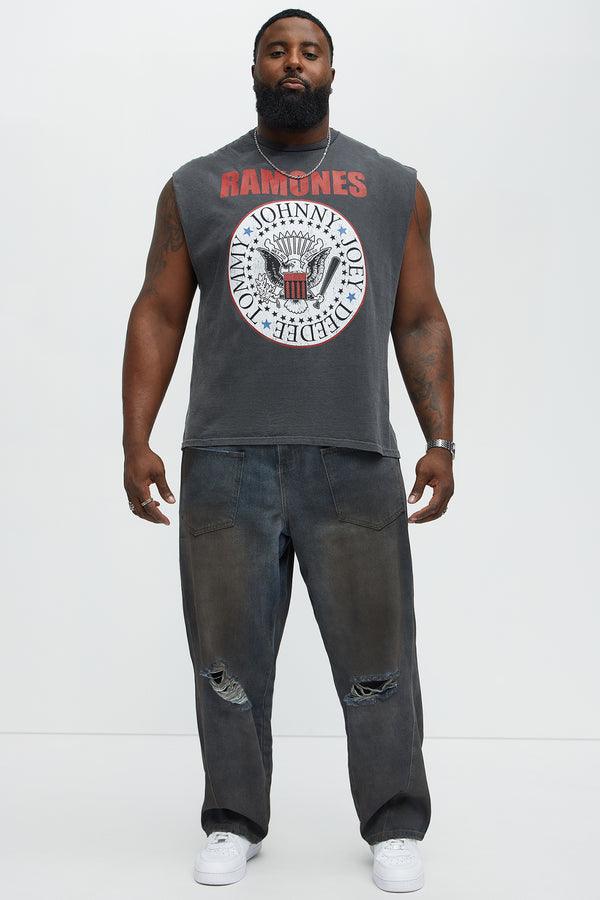 Hey Ho Ramones Muscle Tank Classic Rock-Inspired Sleeveless Tee for Men