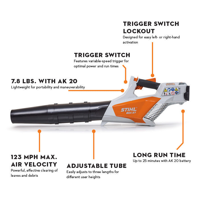 Stihl BGA 57 Battery Handheld Blower Set - Image 6