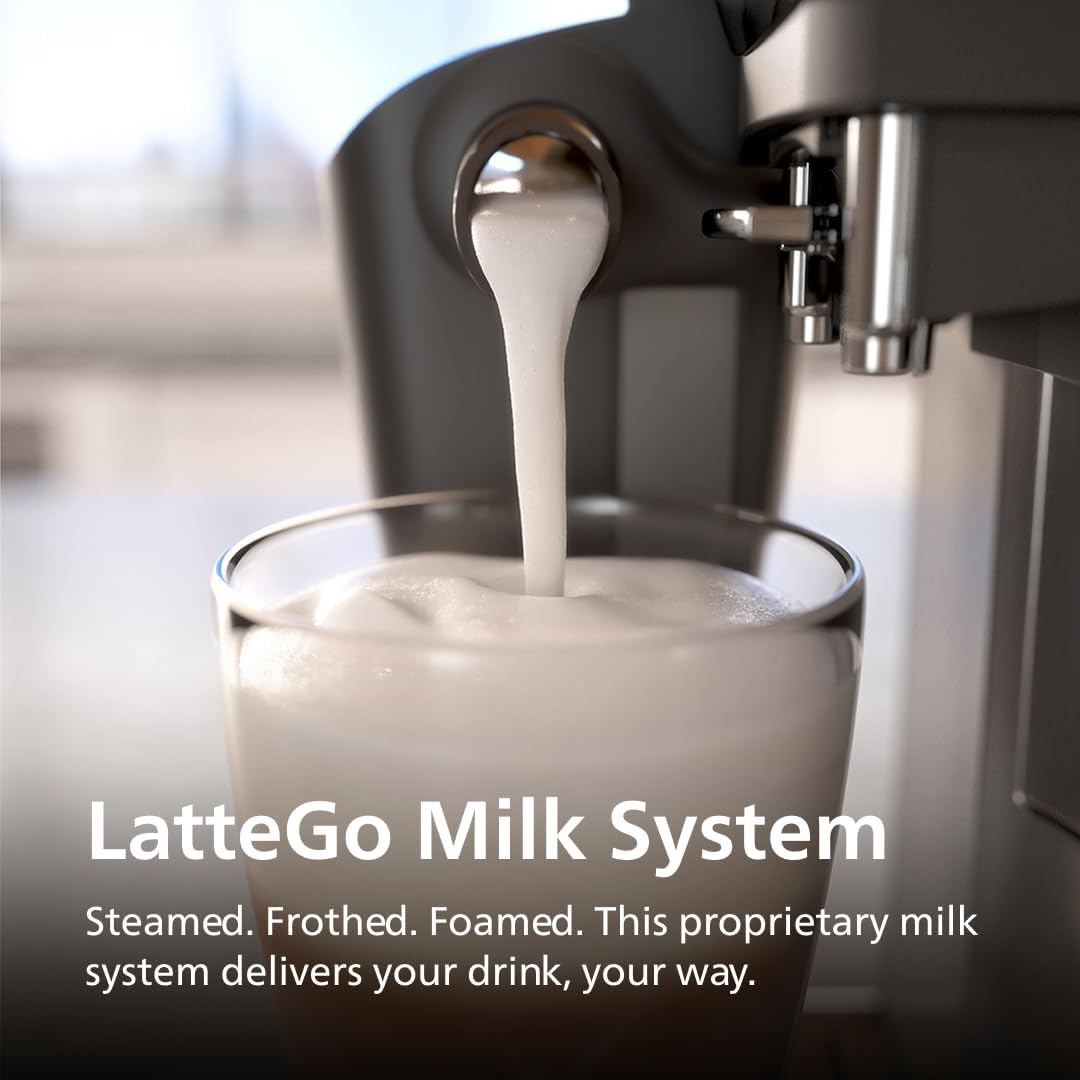 Philips EP3241/54 3200 Series Fully Automatic Espresso Machine, LatteGo Milk Frother, 5 Coffee Varieties, Intuitive Touch Display - Image 9
