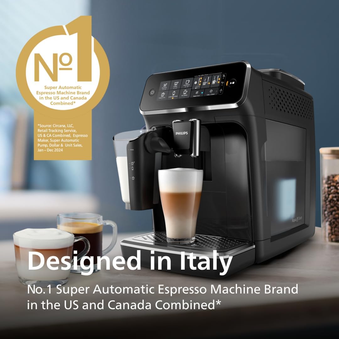 Philips EP3241/54 3200 Series Fully Automatic Espresso Machine, LatteGo Milk Frother, 5 Coffee Varieties, Intuitive Touch Display - Image 6