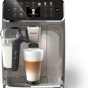 Philips EP4444/90 4400 Series Fully Automatic Espresso Machine, LatteGo Milk System, Integrated Grinder, 12 Hot & Iced Coffee Pre-Sets