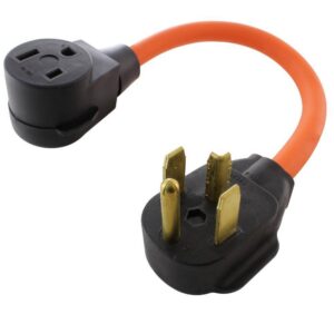 AC WORKS S1430650-018 1.5 ft. 30 Amp 4-Prong 14-30P Dryer Plug to 50 Amp 250-Volt Welder Adapter (NEMA 14-30P to 6-50R)