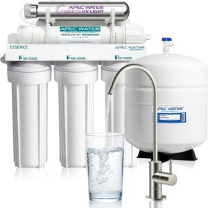 APEC Water Systems ROES-UV75-SS Top Tier Violet Sterilizer 75 GPD 6-Stage Ultra Safe Reverse Osmosis Drinking Water Filter System