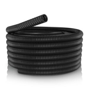 Alpine Corporation KFH112 1-1/2 in. I.D. x 100 ft. Multi-Use Pond Black Kink Free, Corrugated, Non-Kink Flexible PVC Tubing