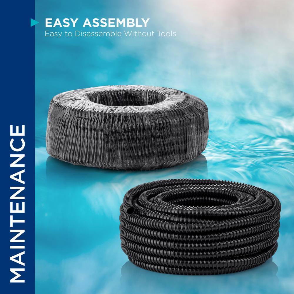 Alpine Corporation KFH114 1-1/4 in. I.D. x 100 ft. Multi-Use Pond Black Kink Free, Corrugated, Non-Kink Flexible PVC Tubing - Image 5