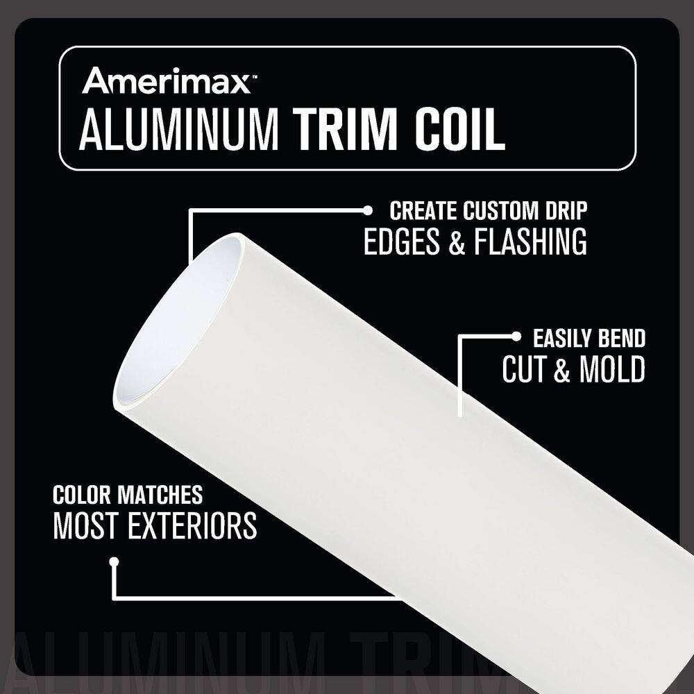 Amerimax Home Products 6912484 24 in. x 50 ft. Snow White over Snow White Aluminum Trim Coil - Image 3