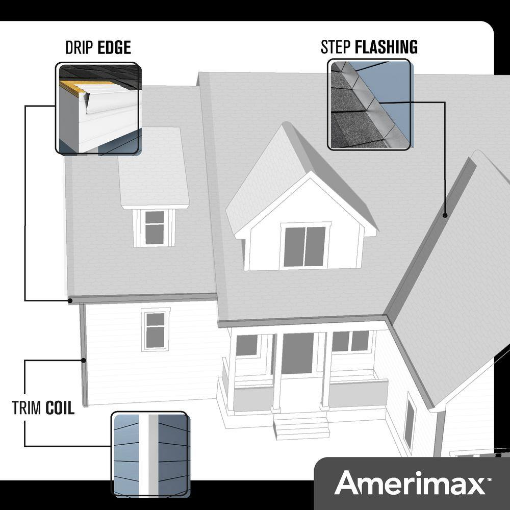 Amerimax Home Products 6912484 24 in. x 50 ft. Snow White over Snow White Aluminum Trim Coil - Image 5