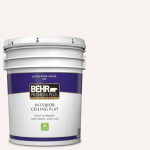 BEHR PREMIUM PLUS 55805 5 gal. Ultra Pure White Ceiling Flat Interior Paint