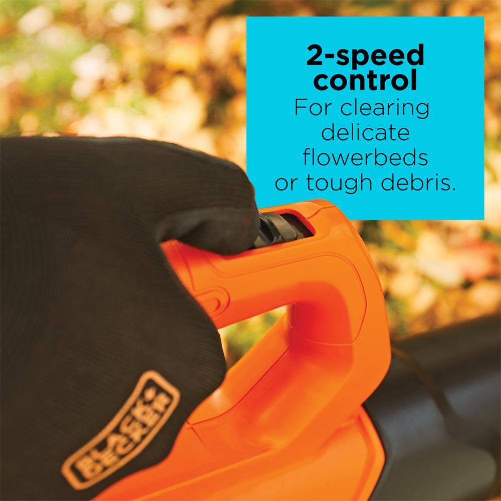 BLACK+DECKER BCBL700D1 20V MAX 90 MPH 320 CFM Cordless Battery Powered Handheld Leaf Blower Kit with (1) 2Ah Battery & Charger - Image 4