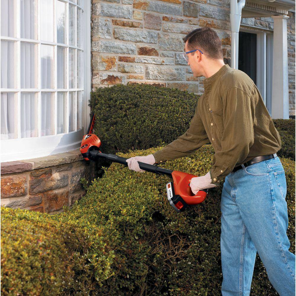 BLACK+DECKER LPHT120 20V MAX Cordless Battery Powered Pole Hedge Trimmer Kit with (1) 1.5Ah Battery & Charger - Image 10