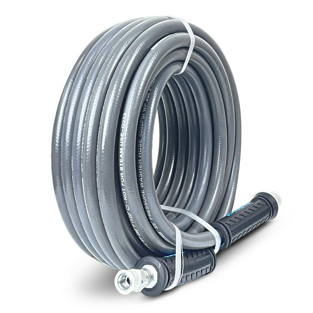 BLU SHIELD PWSW3850 3/8 in. x 50 ft. 4000 PSI Rubber Pressure Washer Hose, Non-Marking - Image 3