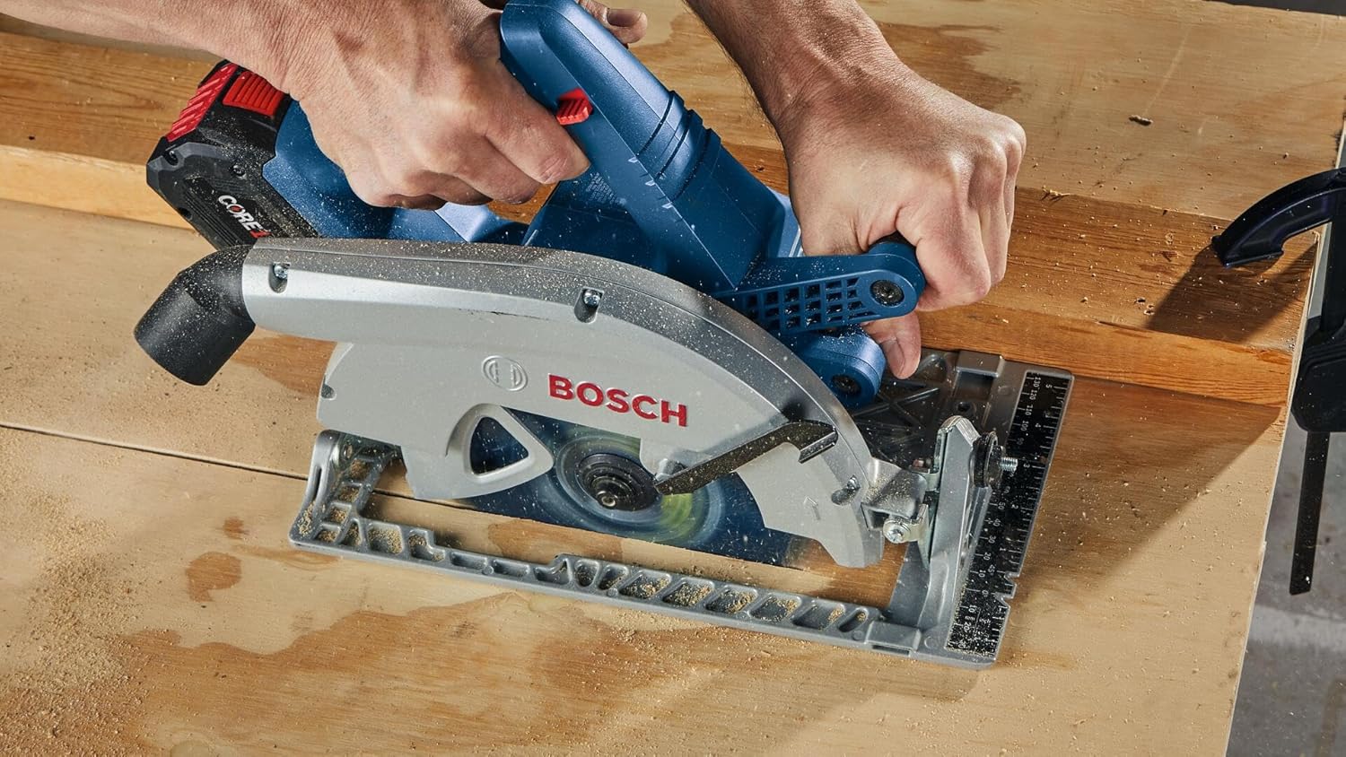 BOSCH GKS18V-25N 18V 7-1/4 In. BITURBO Brushless™ Circular Saw – High Performance Cordless Saw with 2-1/2 In. Cut Capacity and PROFACTOR™ System (Bare Tool) - Image 4