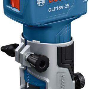 BOSCH GLF18V-25N 18V Laminate Trim Router – Powerful Brushless Motor, 10,000-30,000 RPM, Lightweight, Ergonomic, Enhanced Dust Extraction, Quick Depth Adjustments for Precise Trimming