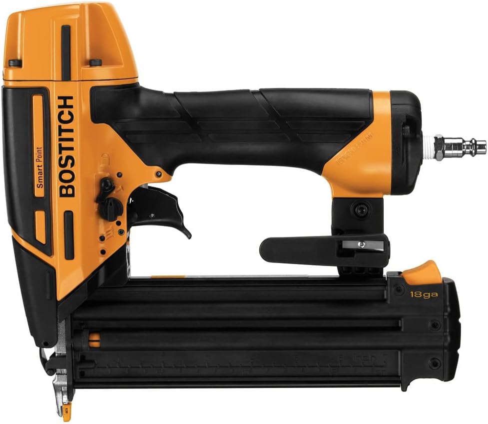 BOSTITCH BTFP12233 Brad Nailer Kit, 18GA, Smart Point, Pneumatic