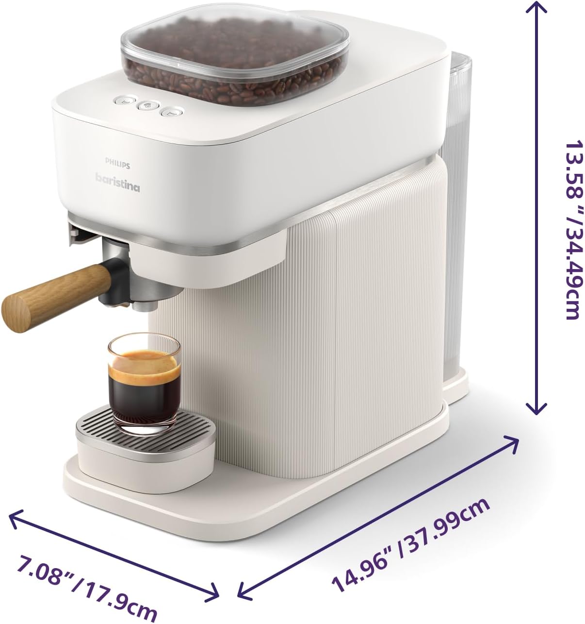 Philips BAR302/20 Baristina Espresso Machine – Real espresso, made simple. Compact coffee machine - Image 3