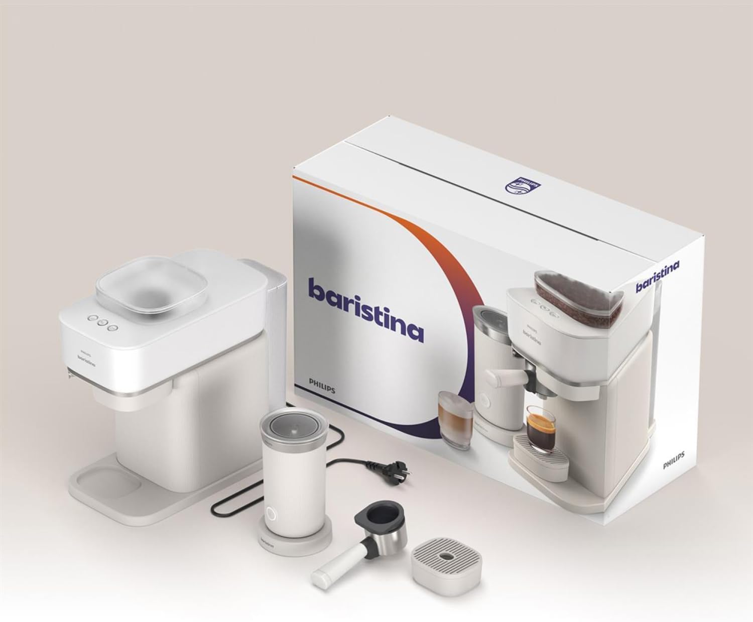 Philips BAR303/00 Baristina Espresso Machine+Milk Frother Bundle. Real espresso. Compact coffee machine,portafilter - Image 5