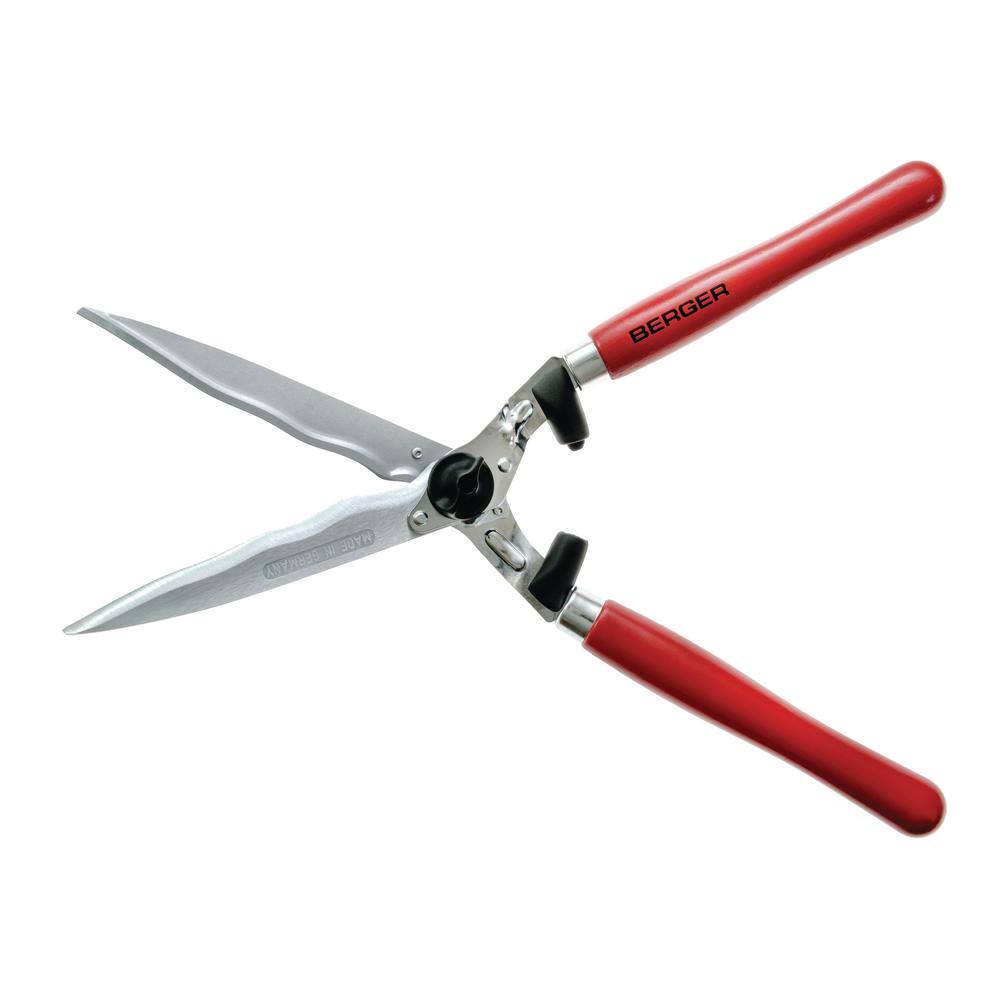 Berger 4590 24 in. x 12 in. Hedge Wavy Blade Shear, Wood Handles