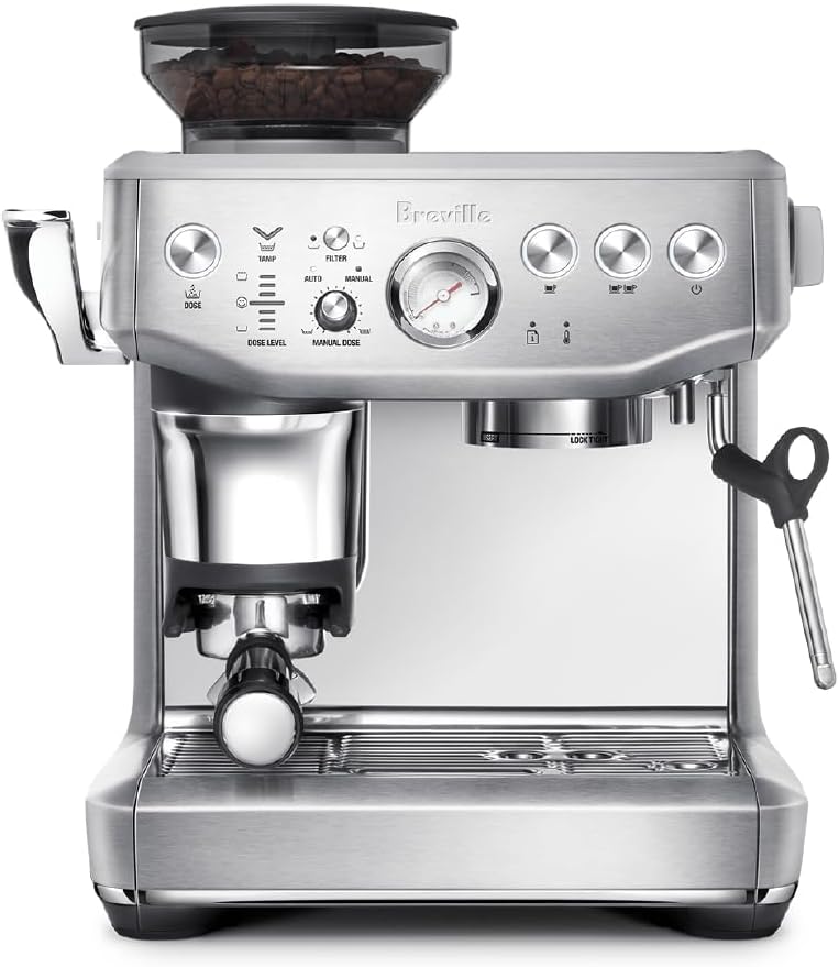 Breville BES876BSS1BNA1 Barista Express Impress Espresso Machine, Brushed Stainless Steel