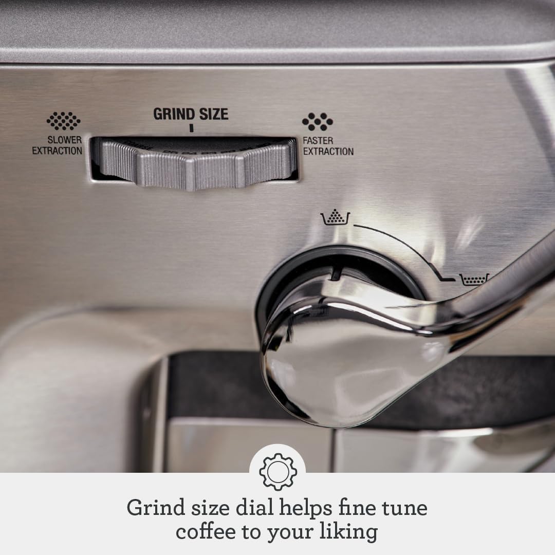Breville BES876DBL1BNA1 Barista Express Impress Espresso Machine, Damson Blue - Image 7