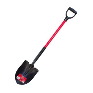 Bully Tools 82510 14-Gauge Round Point Shovel with Fiberglass D-Grip Handle