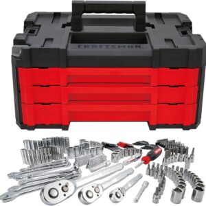 CRAFTSMAN CMMT45305 Mechanics Tool Set, 230-Piece Hand Tool and Socket Set with 3-Drawer Tool Box