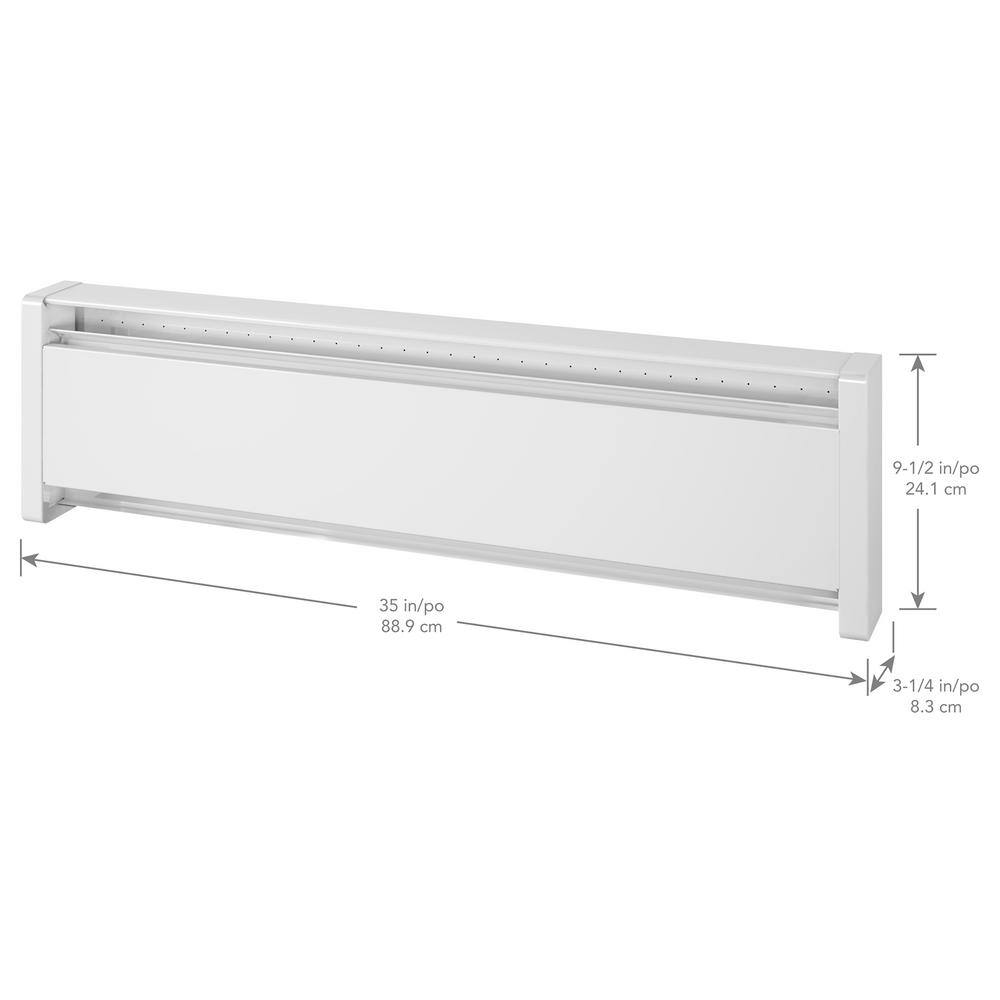 Cadet 13411 35 in. 120-volt 500-watt SoftHeat Hydronic Electric Baseboard Heater in White - Image 8