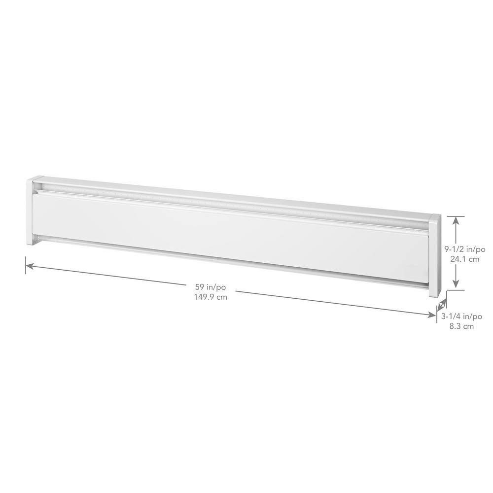 Cadet 13464 SoftHeat 59 in. 1000-Watt 208-Volt Hydronic Electric Baseboard Heater - Image 9