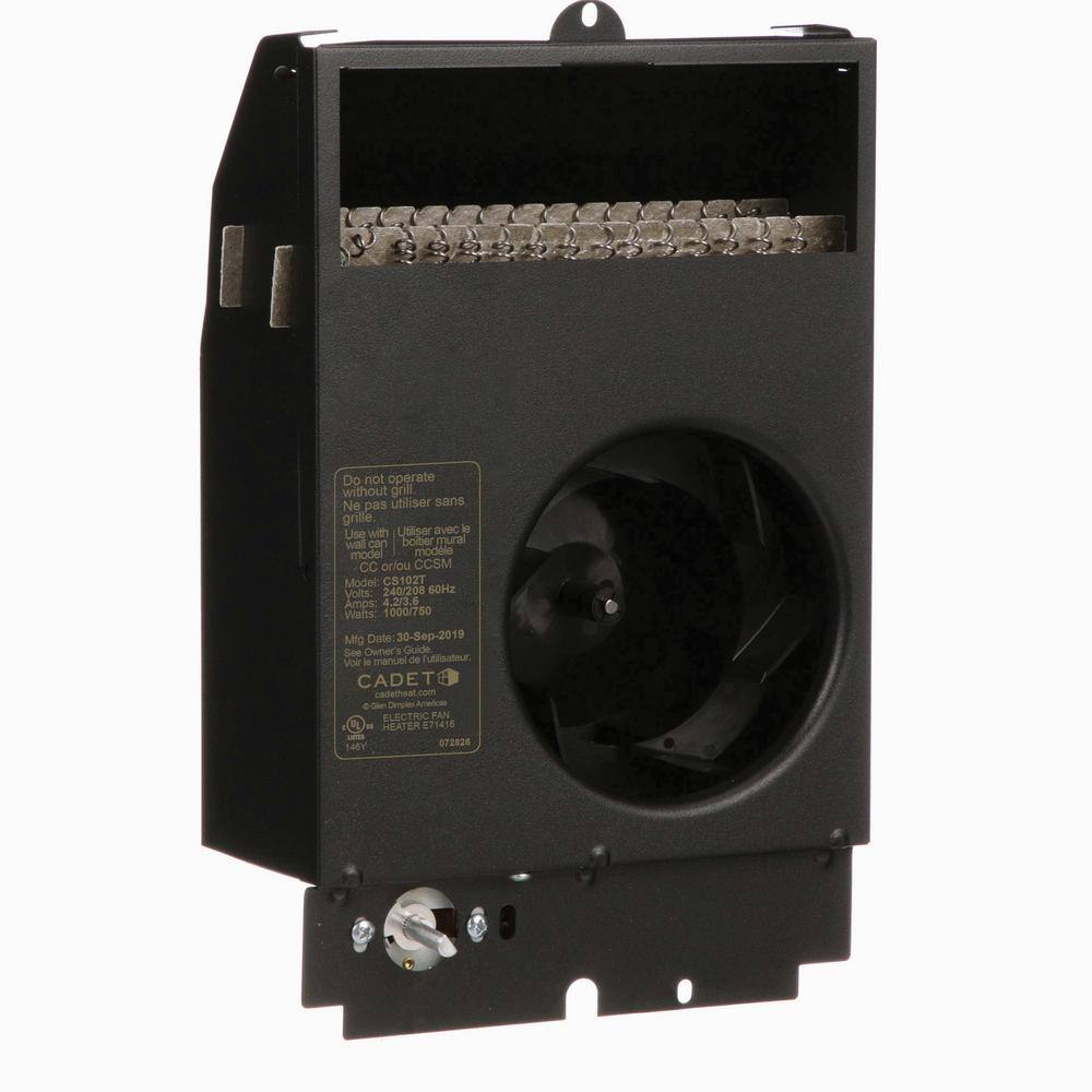 Cadet CS102T 240/208-volt 1,000/750-watt Com-Pak In-wall Fan-forced Replacement Electric Heater Assembly with Thermostat - Image 2