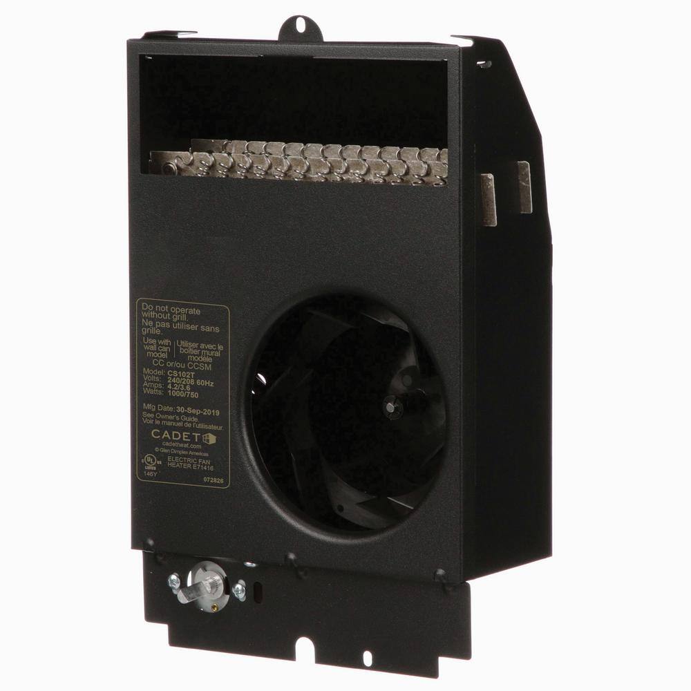 Cadet CS102T 240/208-volt 1,000/750-watt Com-Pak In-wall Fan-forced Replacement Electric Heater Assembly with Thermostat - Image 3