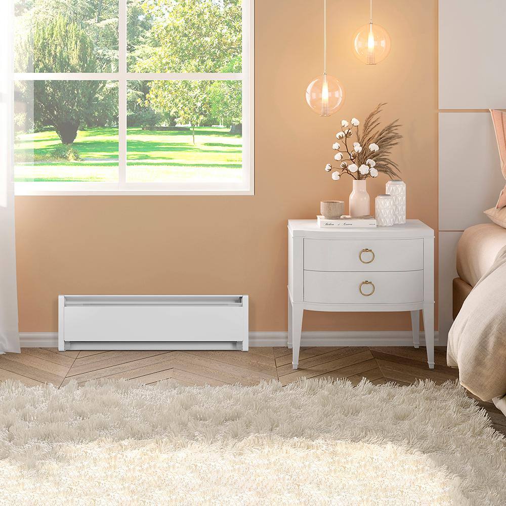 Cadet EBHN750W 47 in. 240/208-volt 750/562-watt SoftHeat Hydronic Electric Baseboard Heater in White - Image 6