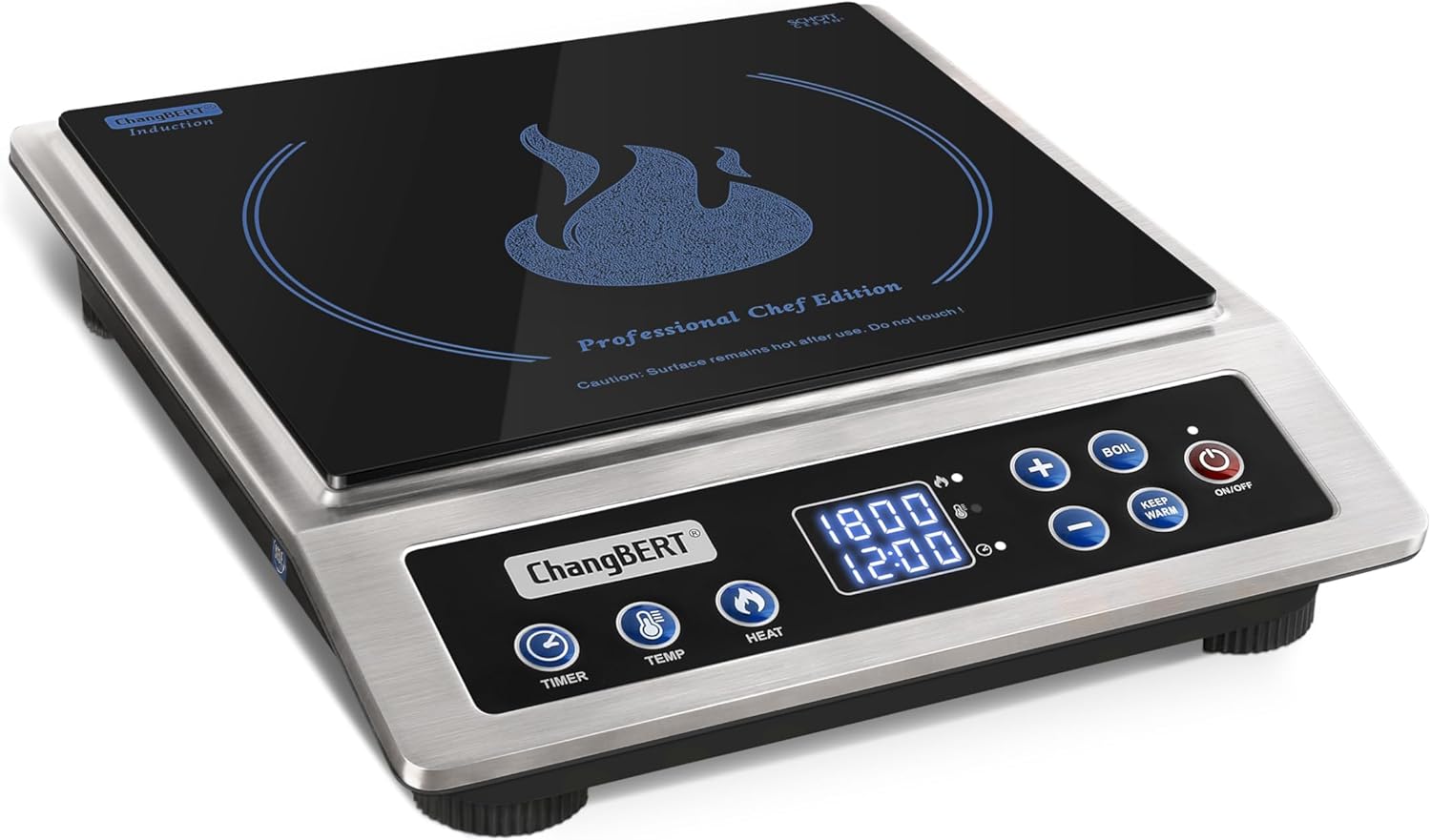 ChangBERT CIB-80 Pro Induction Cooktop NSF Certified Professional Chef Edition Stove, 1800W Commericial Induction Burner
