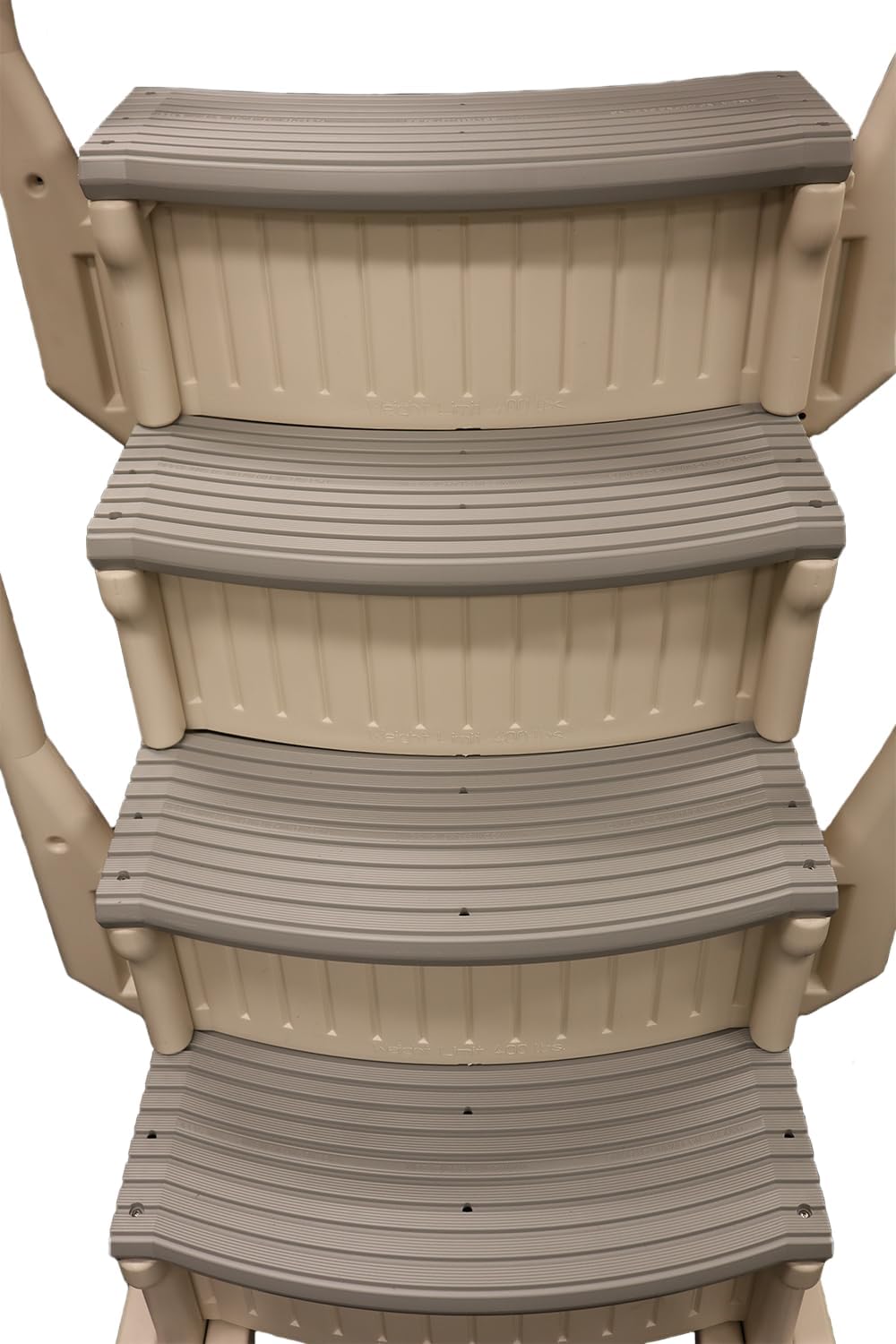 Confer Plastics Curve CCX-AG Drop in Above Ground Pool Step with Grey Treads – Base Step - Image 4
