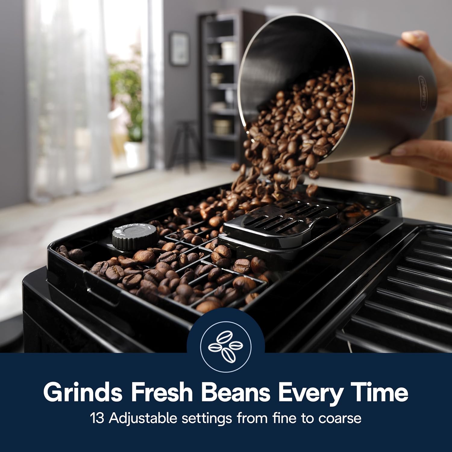 De’Longhi ECAM22022B Magnifica Start Automatic Espresso Machine with Manual Milk Frother & Built in Grinder - Image 4