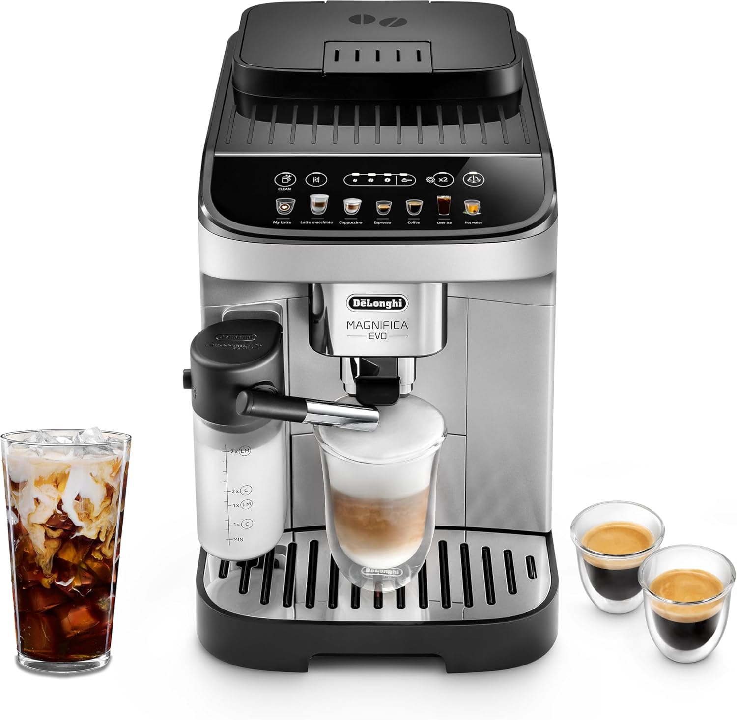 De’Longhi ECAM29084SB Magnifica Evo Automatic Espresso & Coffee Machine with Auto Milk Frother, Silver