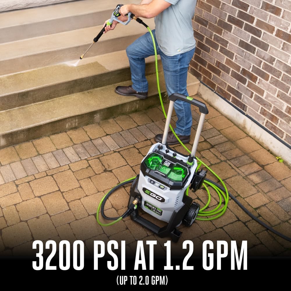 EGO HPW3204-2 Power+ Electric Pressure Washer, 3200 PSI Power Washer, Includes (2) 56V 6.0Ah Batteries and Charger - Image 6