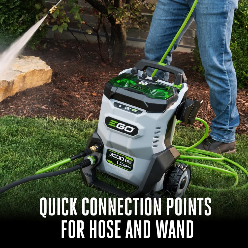 EGO HPW3204-2 Power+ Electric Pressure Washer, 3200 PSI Power Washer, Includes (2) 56V 6.0Ah Batteries and Charger - Image 4