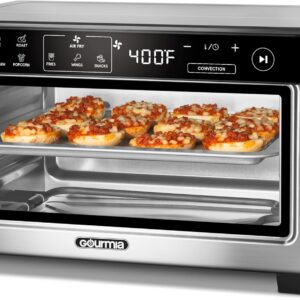 Gourmia GTF1188SSA Toaster Oven Digital Air Fryer – Convection Mode with 4 Slice Capacity, 3 Rack Positions, 12 Presets