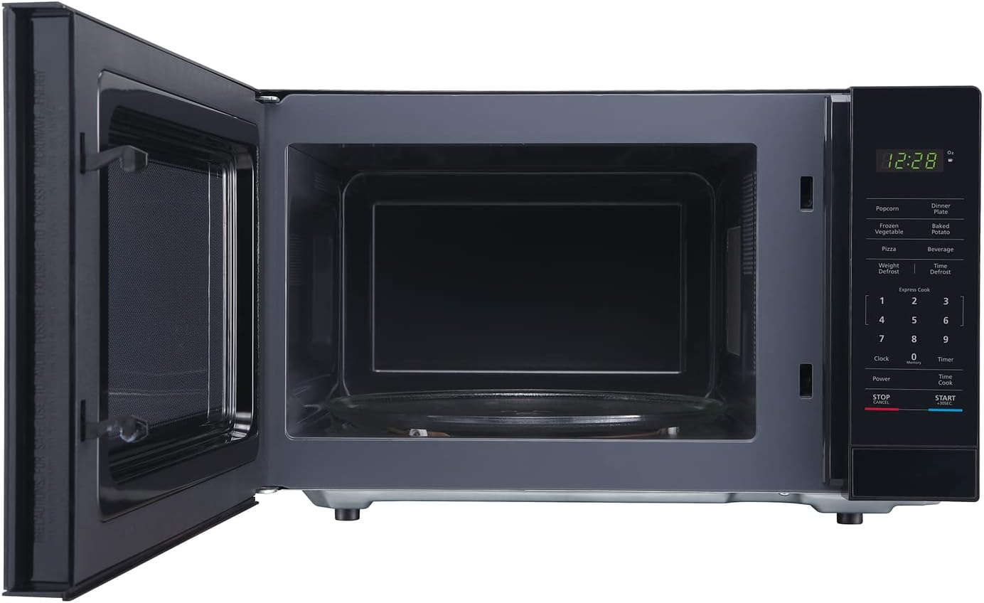 Magic Chef MC110MB Compact Countertop Microwave Oven, 1000 Watts, Black, 1.1 Cu. Ft. - Image 4