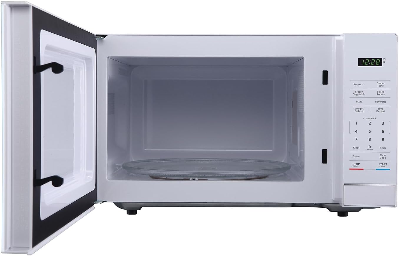 Magic Chef MC110MW Compact Countertop Microwave Oven, 1,000 Watts, White, 1.1 Cu. Ft. – Digital Kitchen Appliance - Image 2
