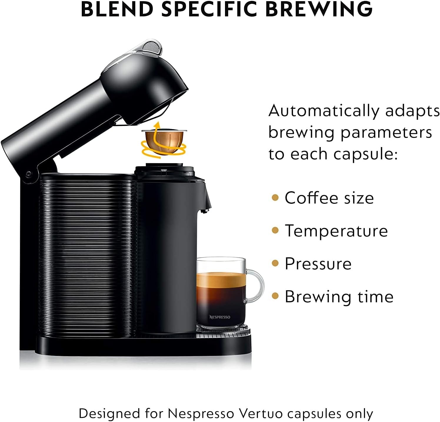 Nespresso BNV220BLK1BUC1 Vertuo Coffee and Espresso Maker by Breville, Black - Image 5