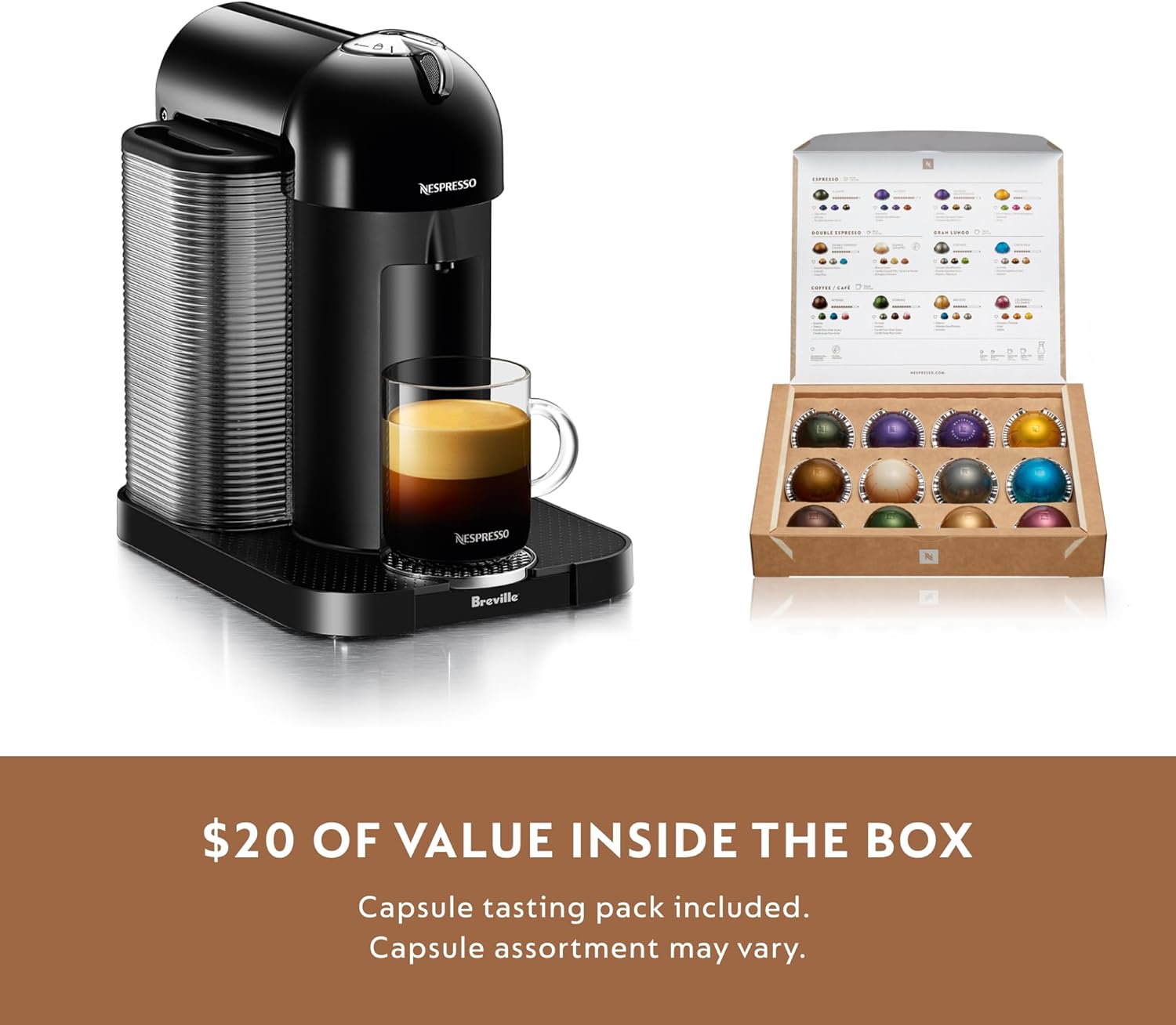 Nespresso BNV220BLK1BUC1 Vertuo Coffee and Espresso Maker by Breville, Black - Image 3
