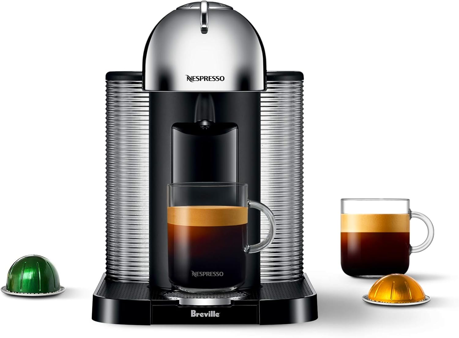 Nespresso BNV220CRO1BUC1 Vertuo Coffee and Espresso Maker by Breville, Chrome