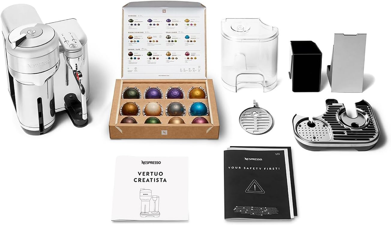 Nespresso BVE850BSS1BNA1 Vertuo Creatista Coffee and Espresso Maker by Breville, Brushed Stainless Steel - Image 10