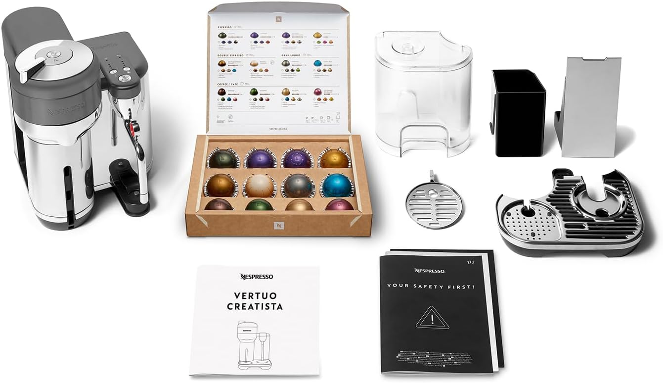 Nespresso BVE850BST1BNA1 Vertuo Creatista Coffee and Espresso Maker by Breville, Black Stainless Steel - Image 7