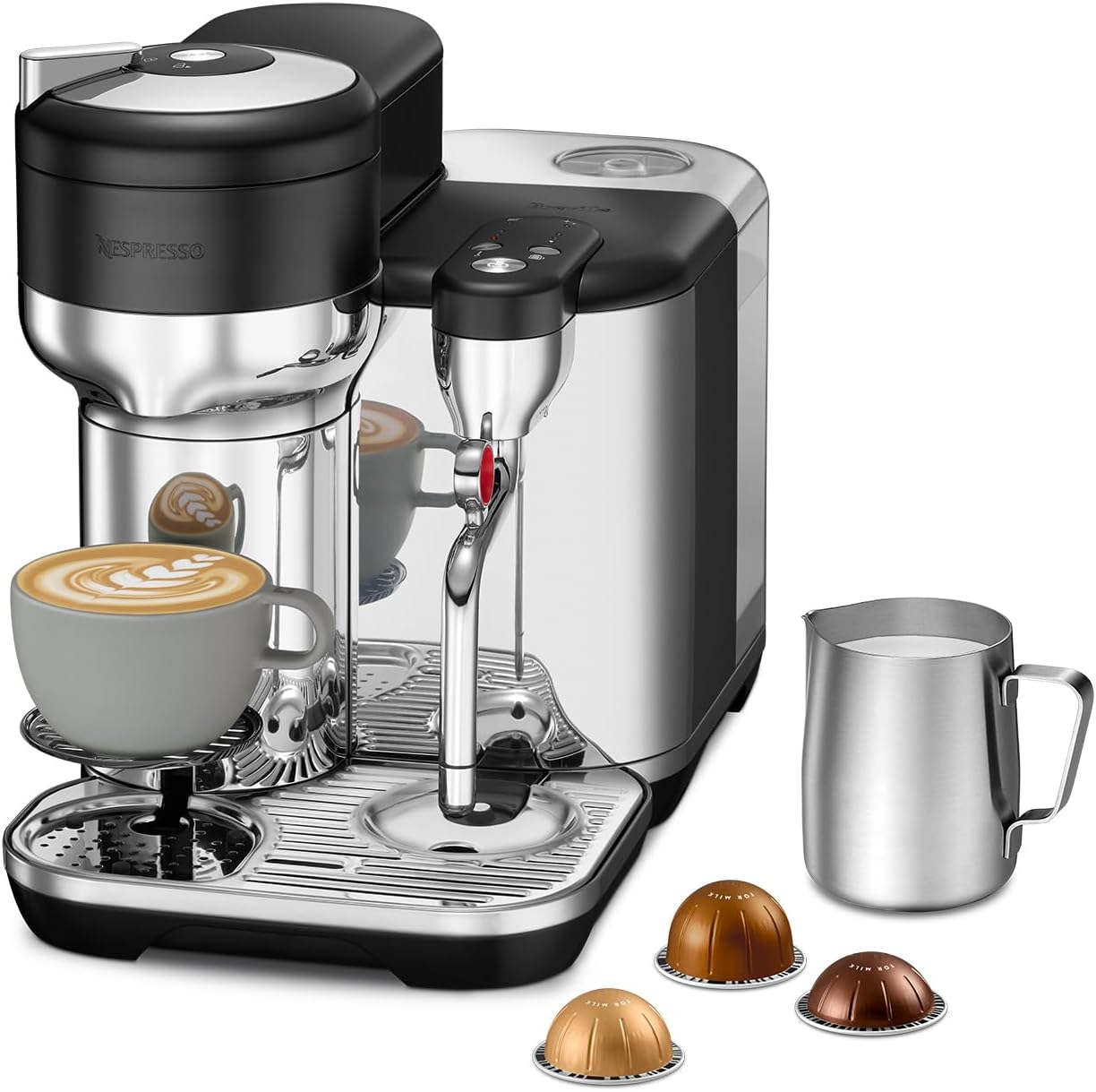 Nespresso BVE850BTR1BNA1 Vertuo Creatista Coffee and Espresso Maker by Breville, Black Truffle