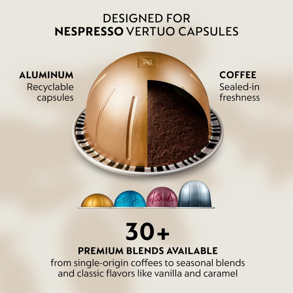 Nespresso ENV92BAE Vertuo Pop+ Coffee and Espresso Machine by De’Longhi with Aeroccino Milk Frother, Liquorice Black - Image 8