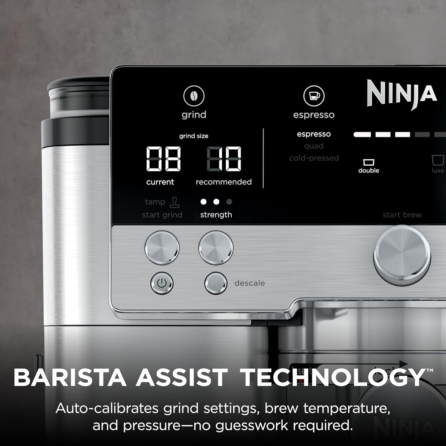 Ninja ES601 Luxe Café 3-in-1 Espresso, Drip Coffee and Cold Brew Machine, Integrated Coffee Grinder, Milk Frother, Stainless Steel - Image 11