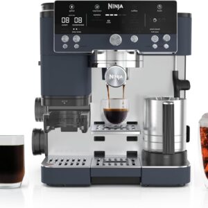 Ninja ES601CY Luxe Café Premier Series, Espresso Machine, Drip Coffee Maker & Rapid Cold Brew, Integrated Grinder, Cyberspace